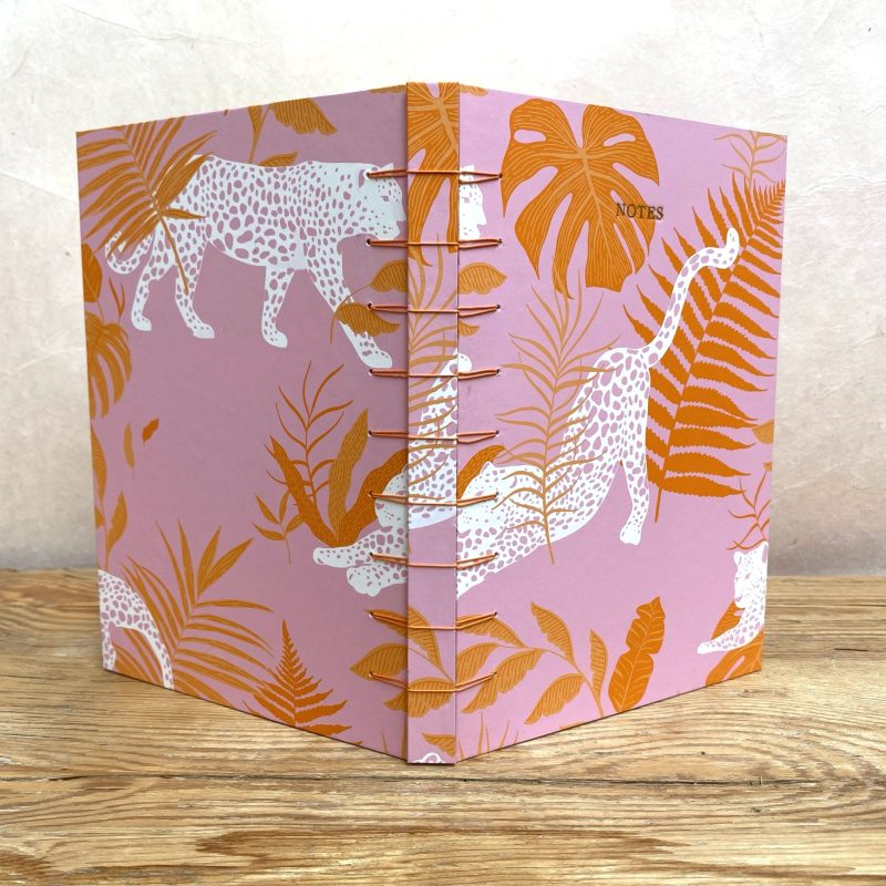 Carnet notes A5 criss cross papier "guépard"